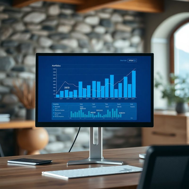 Monitor analitika s prikazom alokacije portfelja